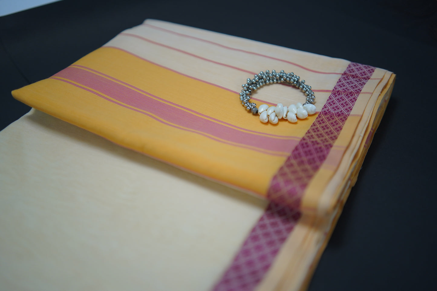 Tulip Yellow Silk Cotton Handloom Saree