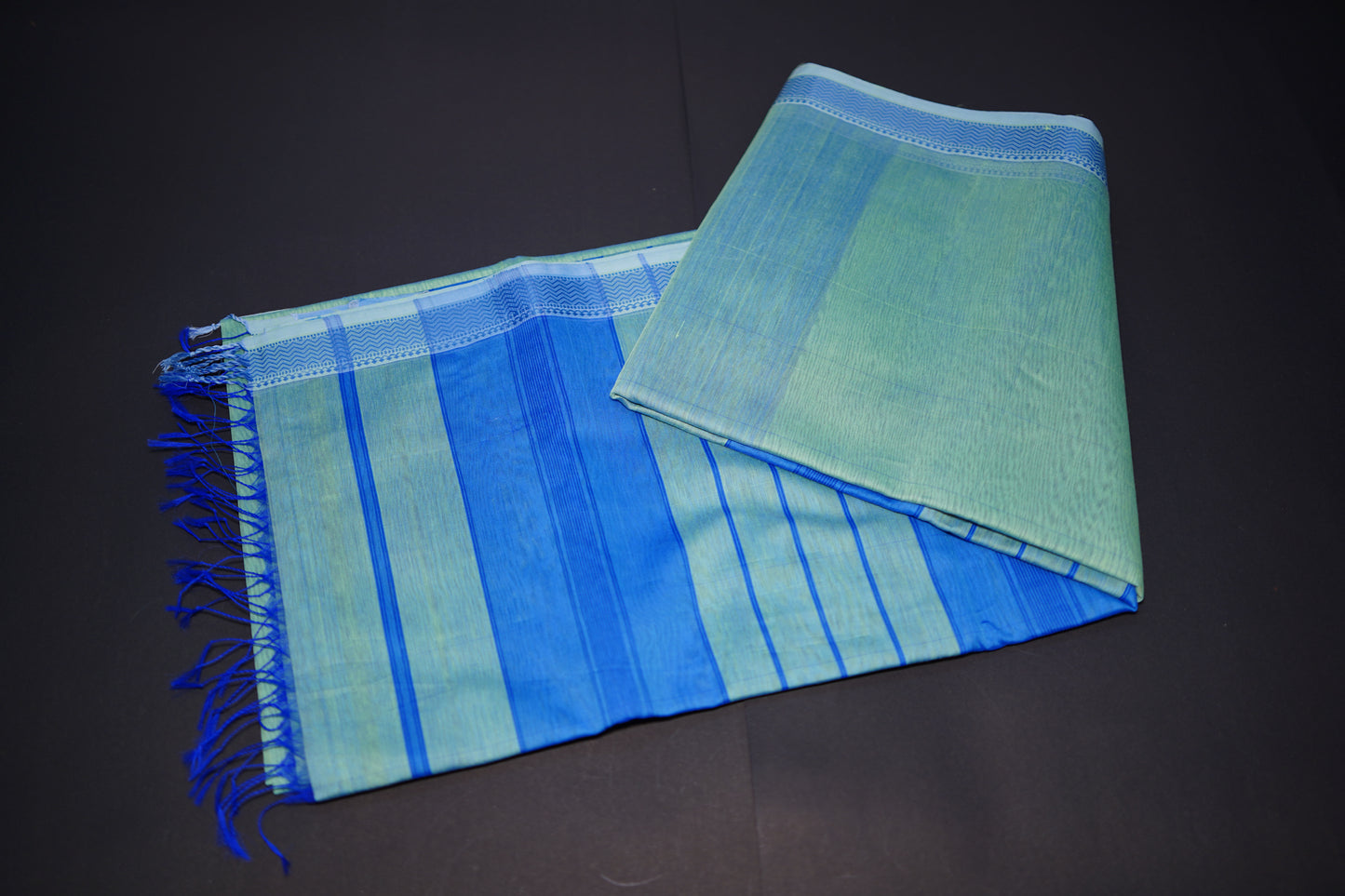 Tulip Pastel Green Cotton Handloom Saree
