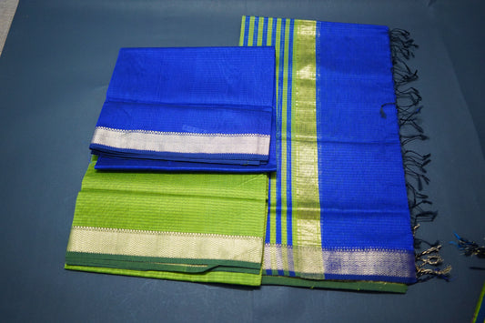 Adya Royal Blue | Honnesha Silk Cotton Handloom Suit Material