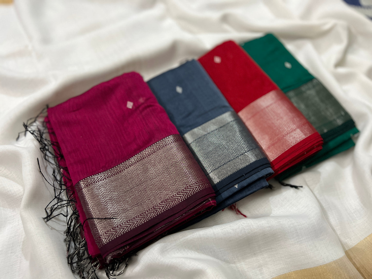 Virasat Rich Turquoise Green | Honnesha Cotton Silk Saree