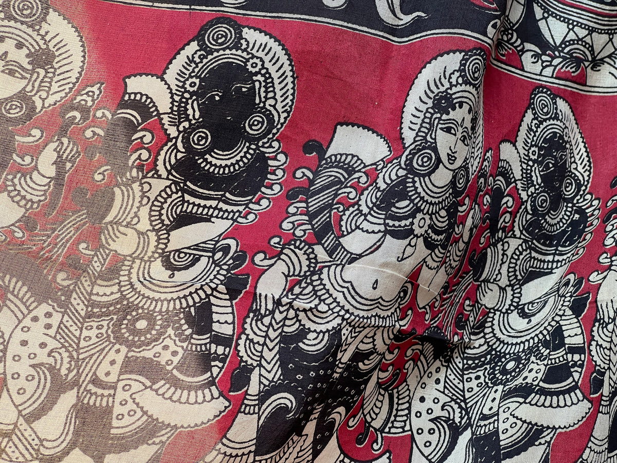 Black Kalamkari | Honnesha Handloom