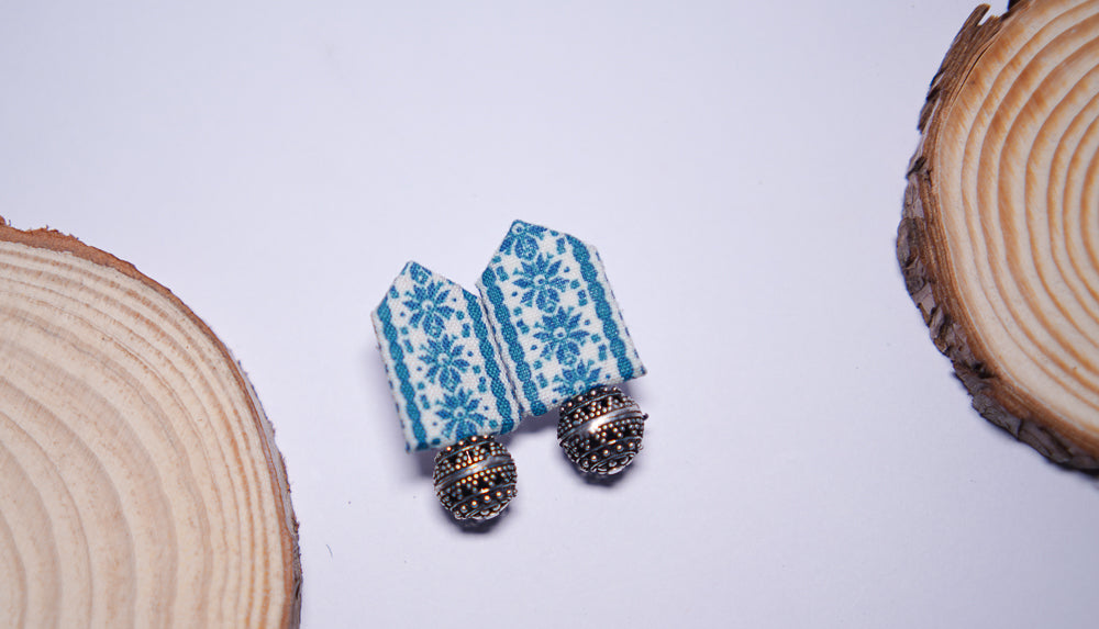 Boho Flair | Space Blue | Handcrafted Earrings