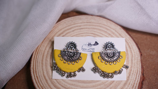 Boho Chic | Yellow | Handcrafted Earrings