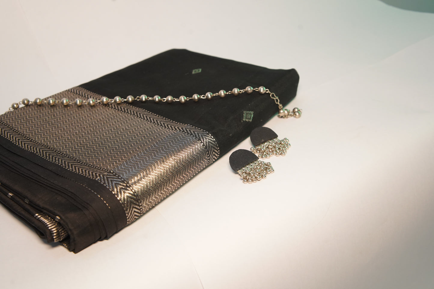 Virasat Black | Honnesha Cotton Silk Saree