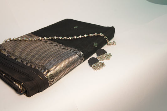 Virasat Black | Honnesha Cotton Silk Saree
