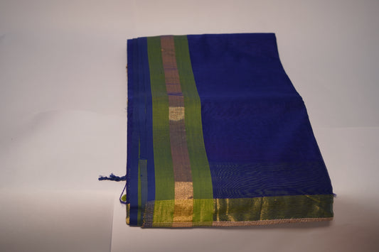 Lily | Navy Blue Cotton Silk Saree