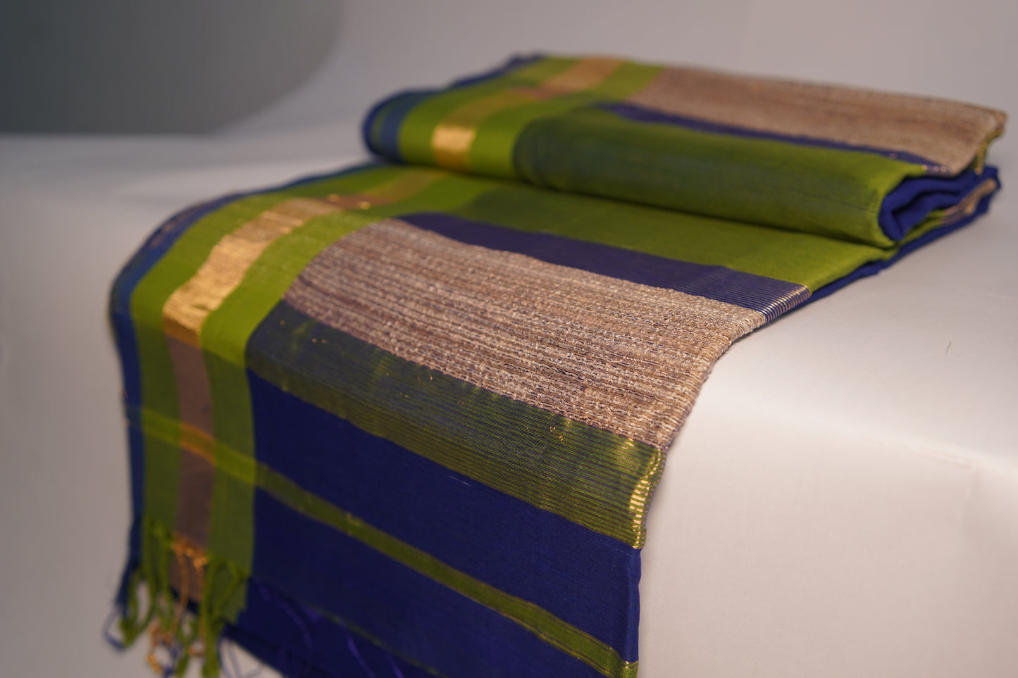Lily | Navy Blue Cotton Silk Saree