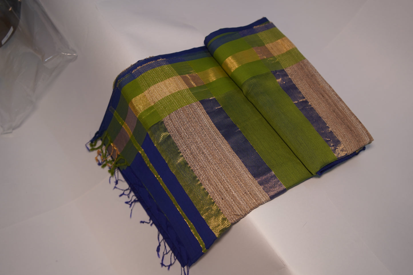 Lily | Navy Blue Cotton Silk Saree