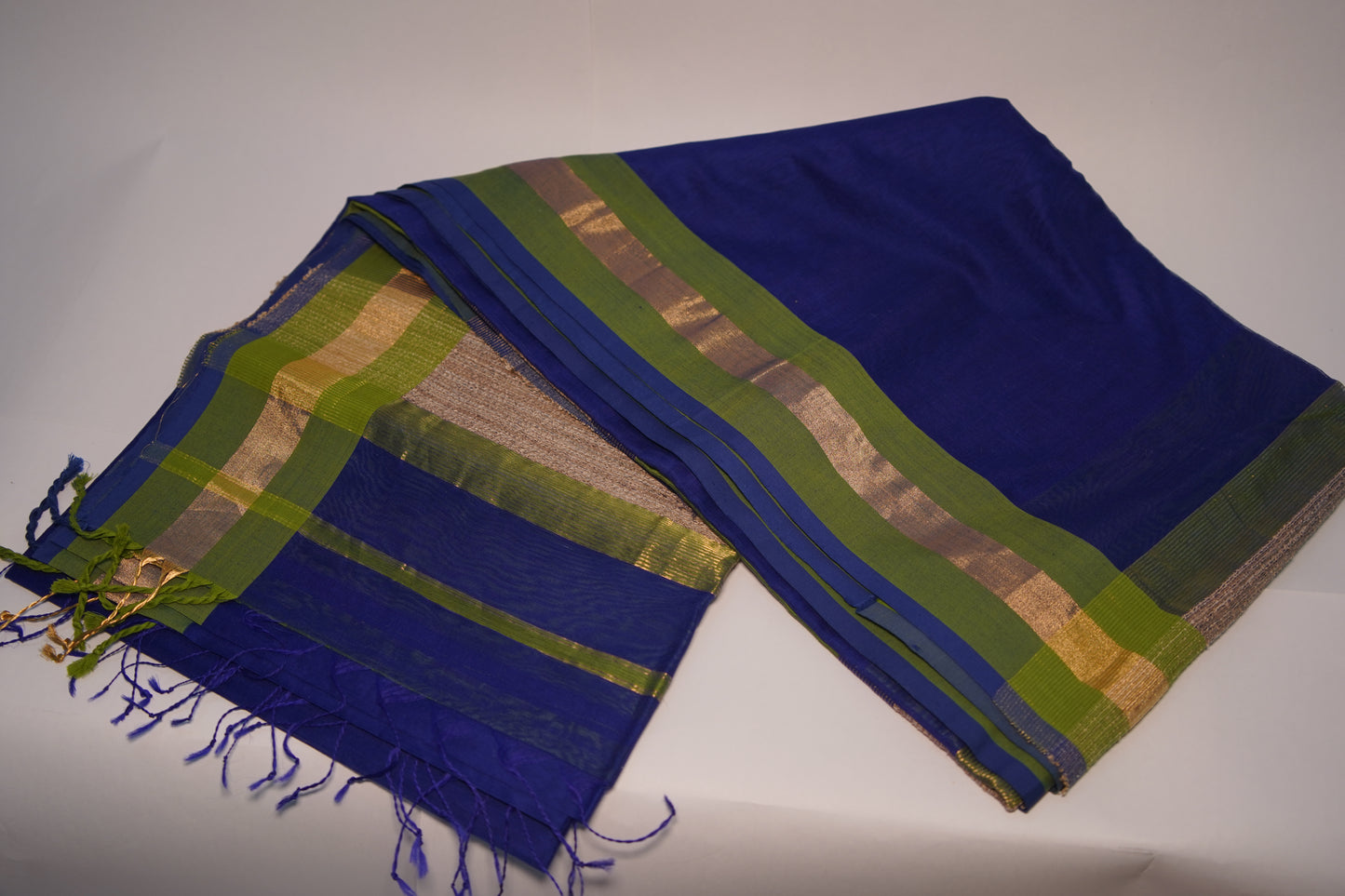 Lily | Navy Blue Cotton Silk Saree