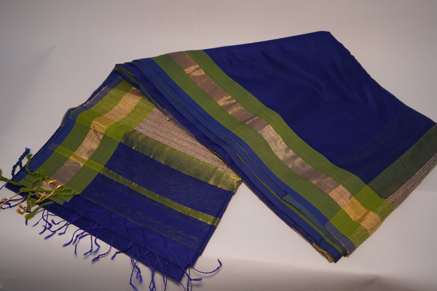 Lily | Navy Blue Cotton Silk Saree
