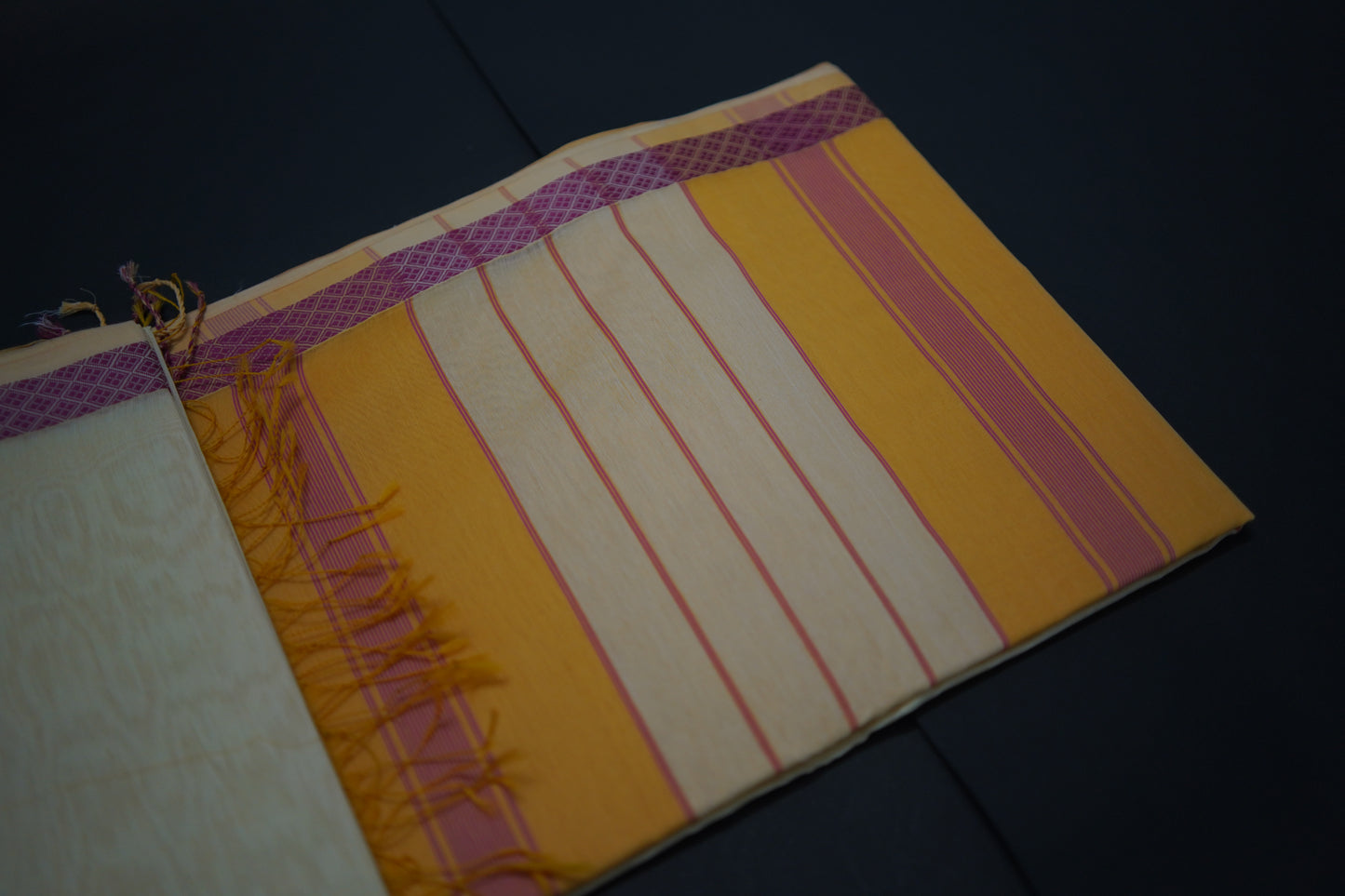 Tulip Yellow Silk Cotton Handloom Saree