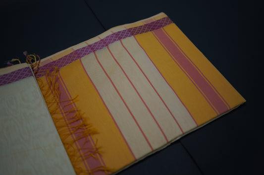 Tulip Yellow Silk Cotton Handloom Saree