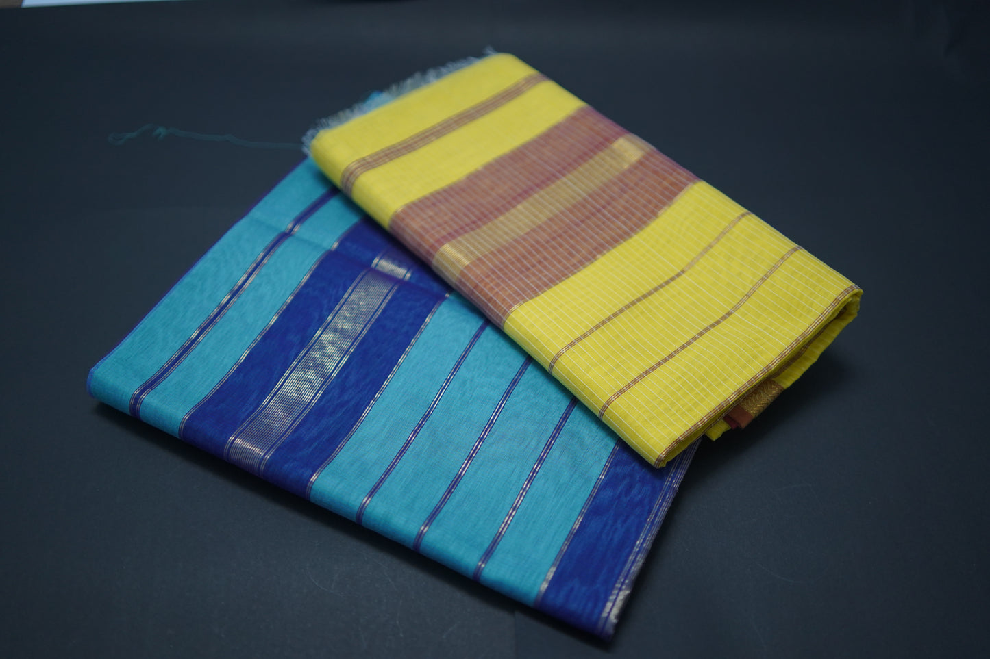 Orchid Blue Cotton Silk Handloom Saree