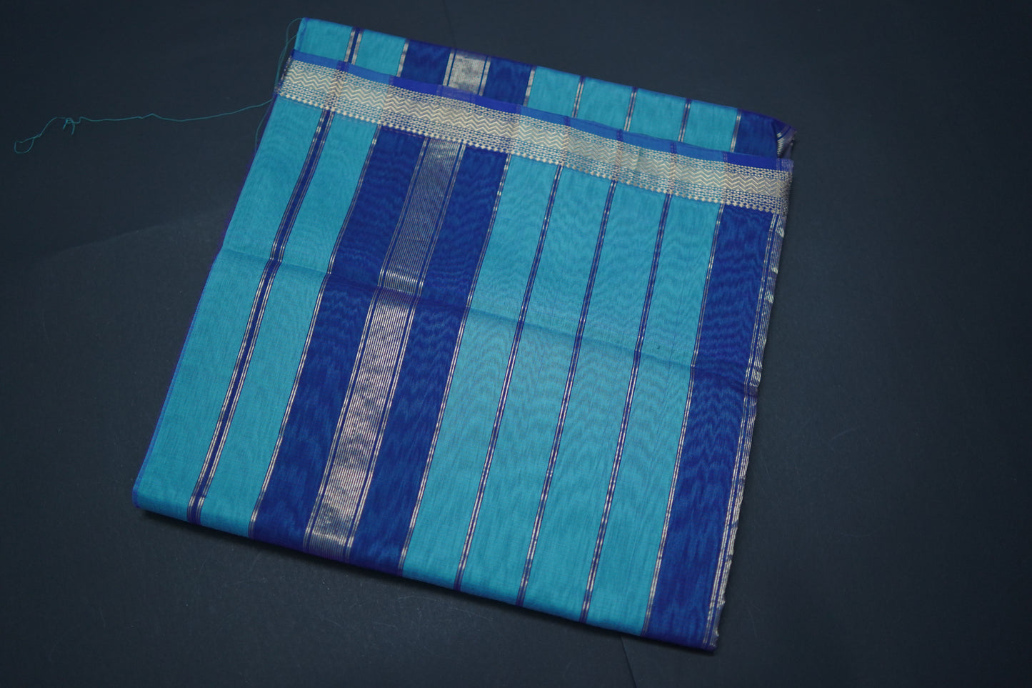 Orchid Blue Cotton Silk Handloom Saree