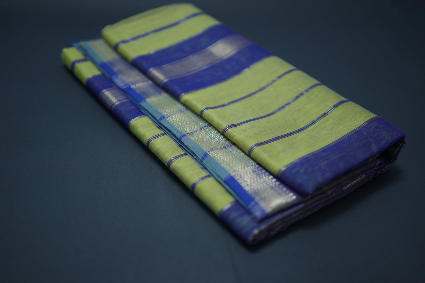 Orchid Green Cotton Silk Handloom Saree