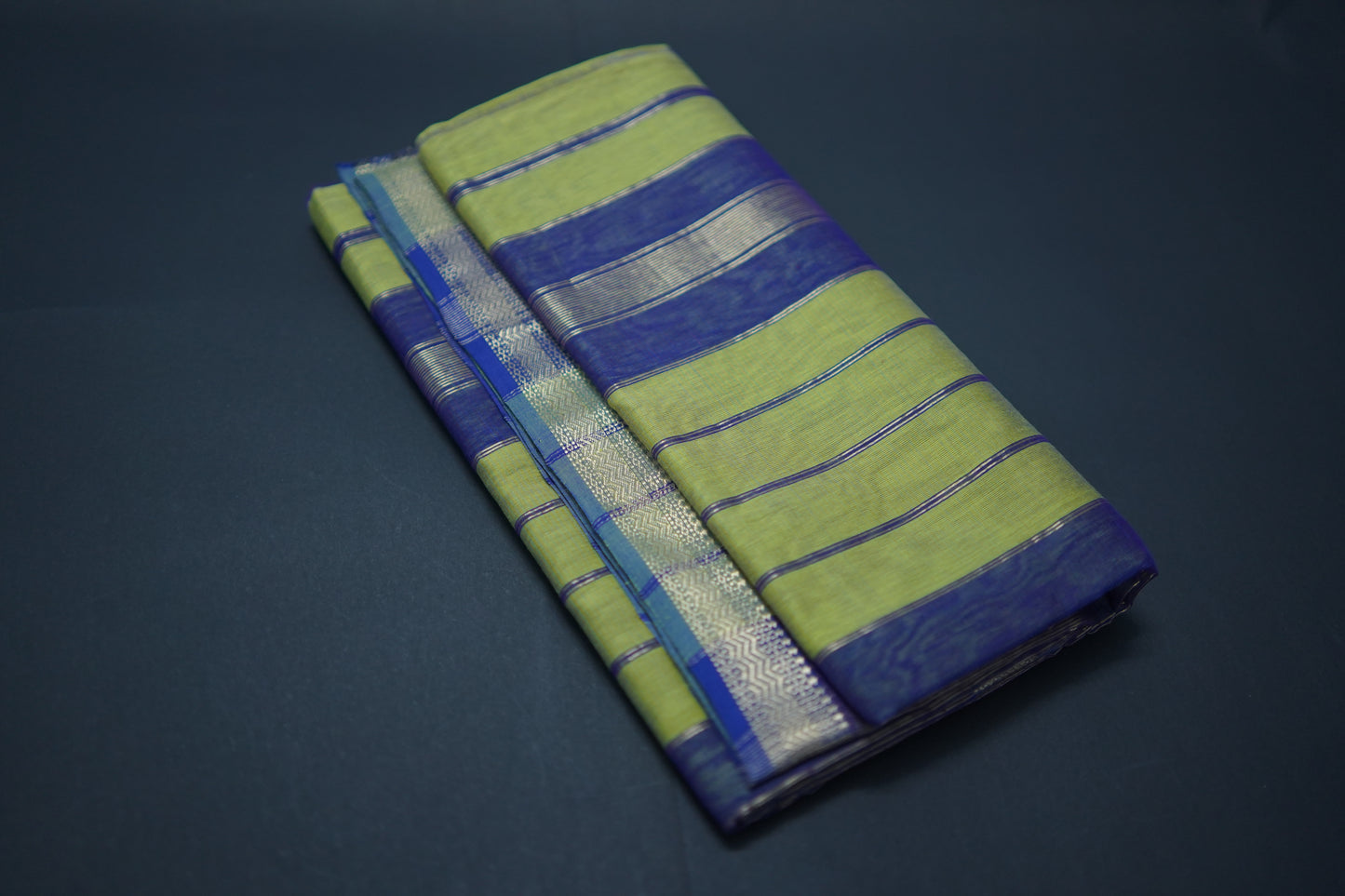 Orchid Green Cotton Silk Handloom Saree