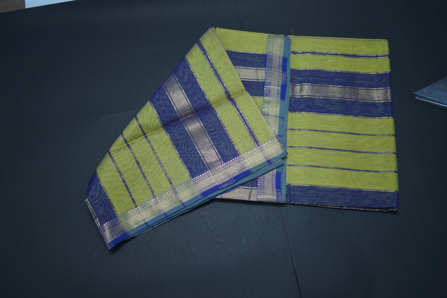 Orchid Green Cotton Silk Handloom Saree