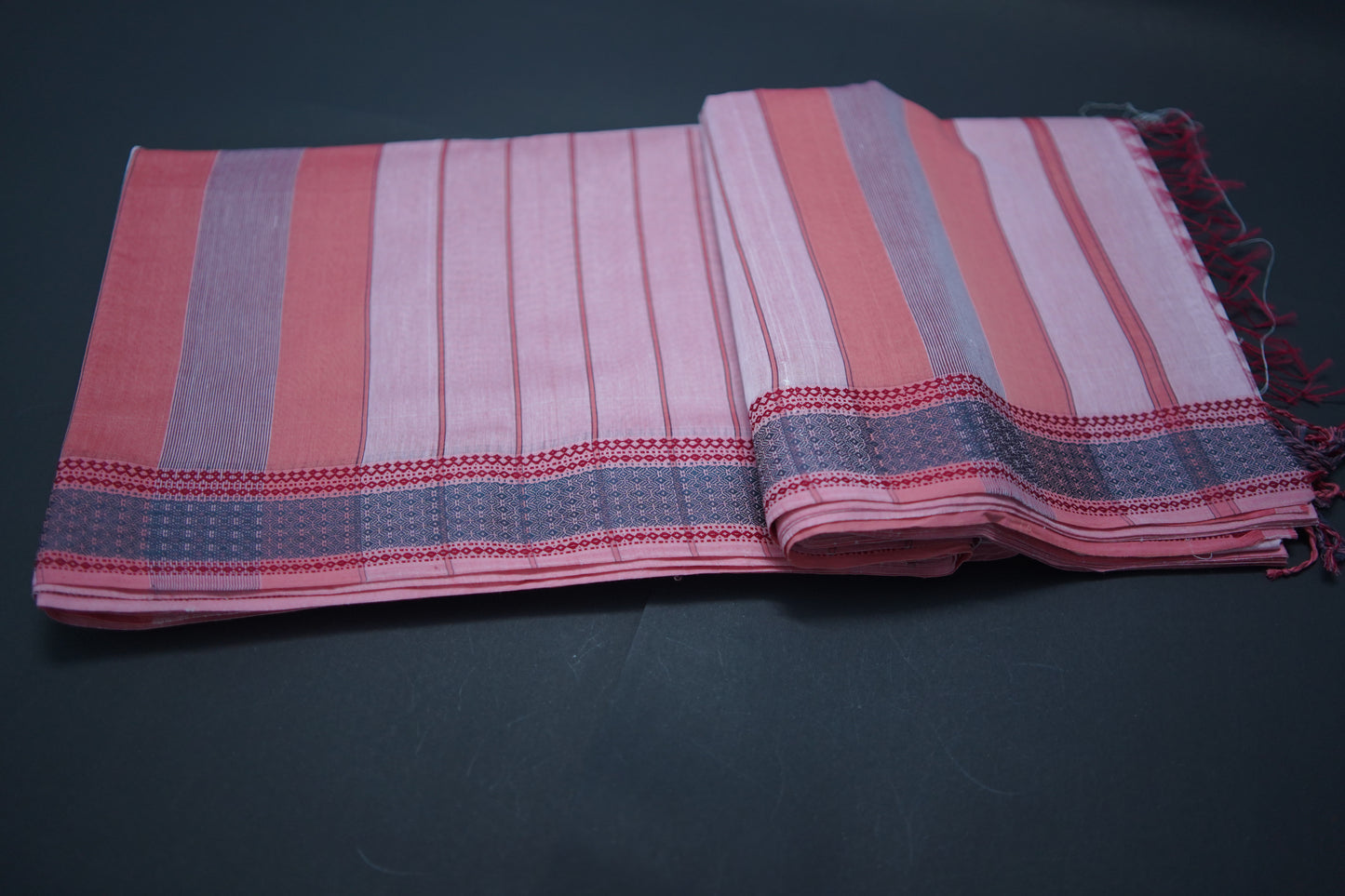 Iris Watermelon Pink Cotton Silk Saree