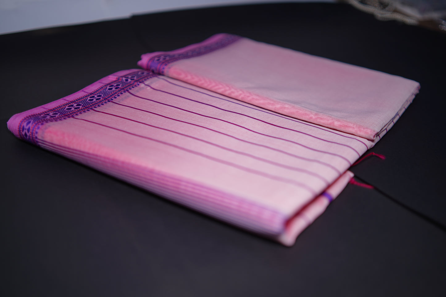 Tulip Pink Silk Cotton Handloom Saree