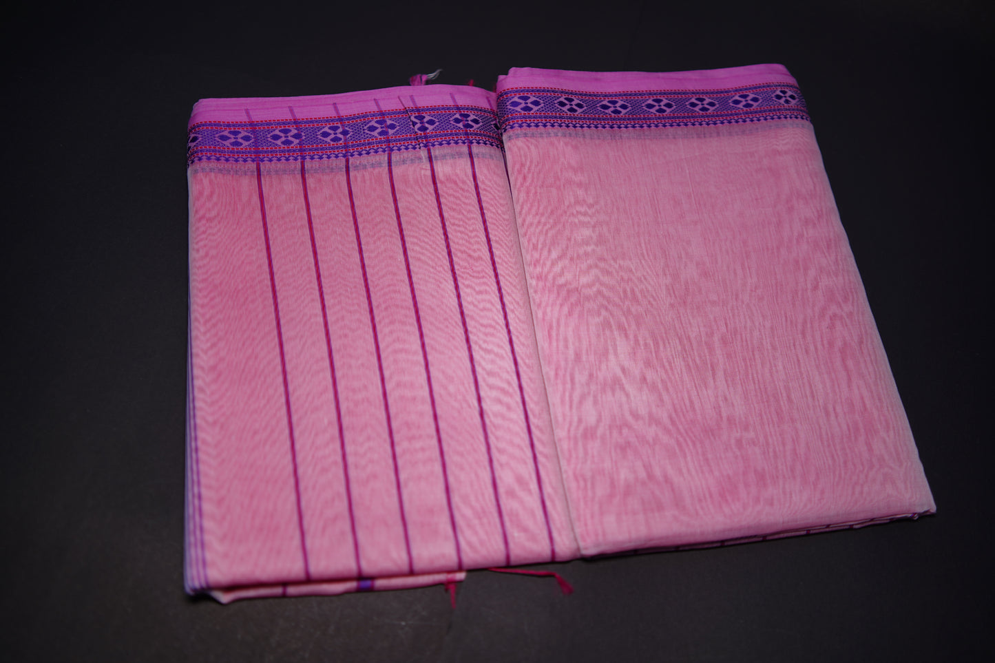 Tulip Pink Silk Cotton Handloom Saree