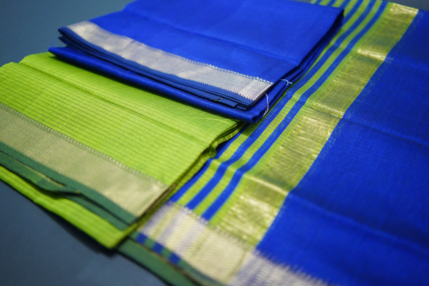 Adya Royal Blue | Honnesha Silk Cotton Handloom Suit Material