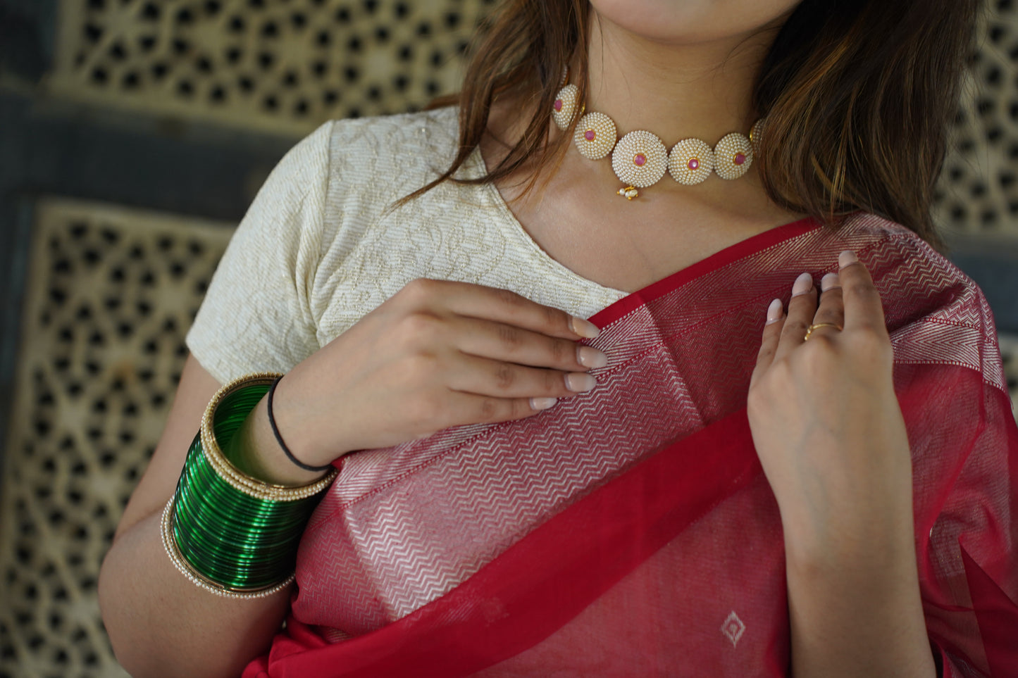 Virasat Red | Honnesha Cotton Silk Saree