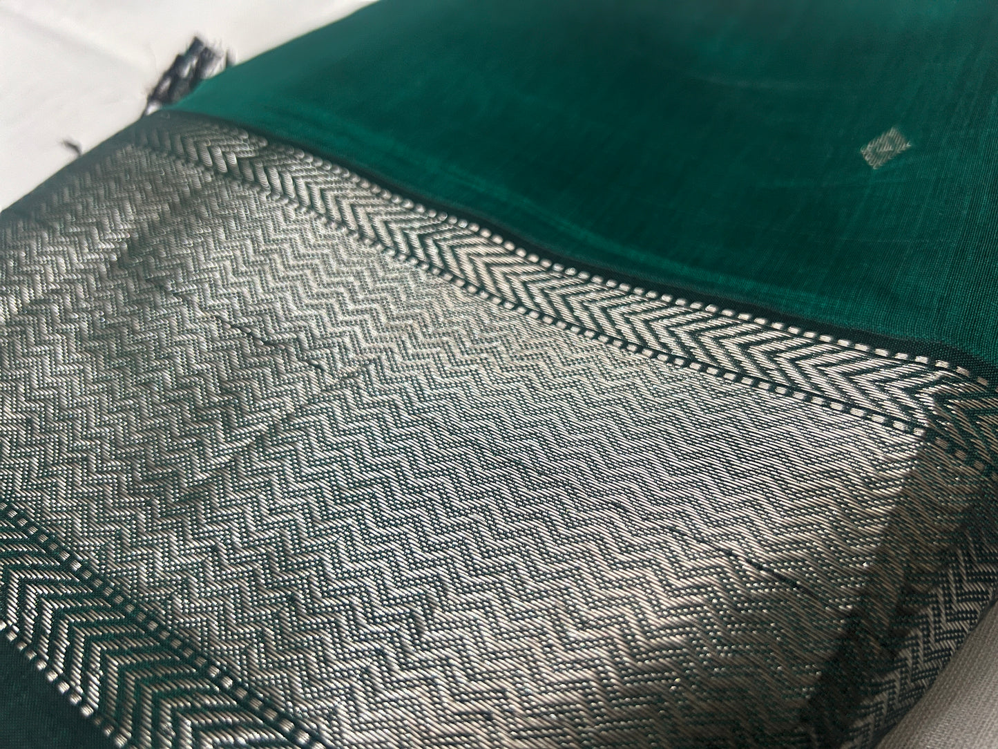 Virasat Rich Turquoise Green | Honnesha Cotton Silk Saree