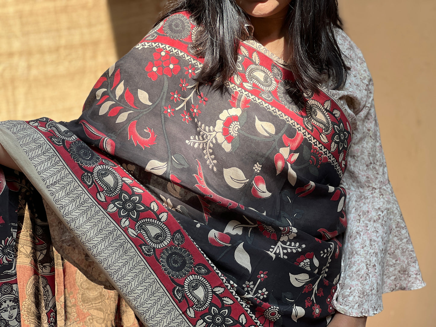 Black Kalamkari | Honnesha Handloom