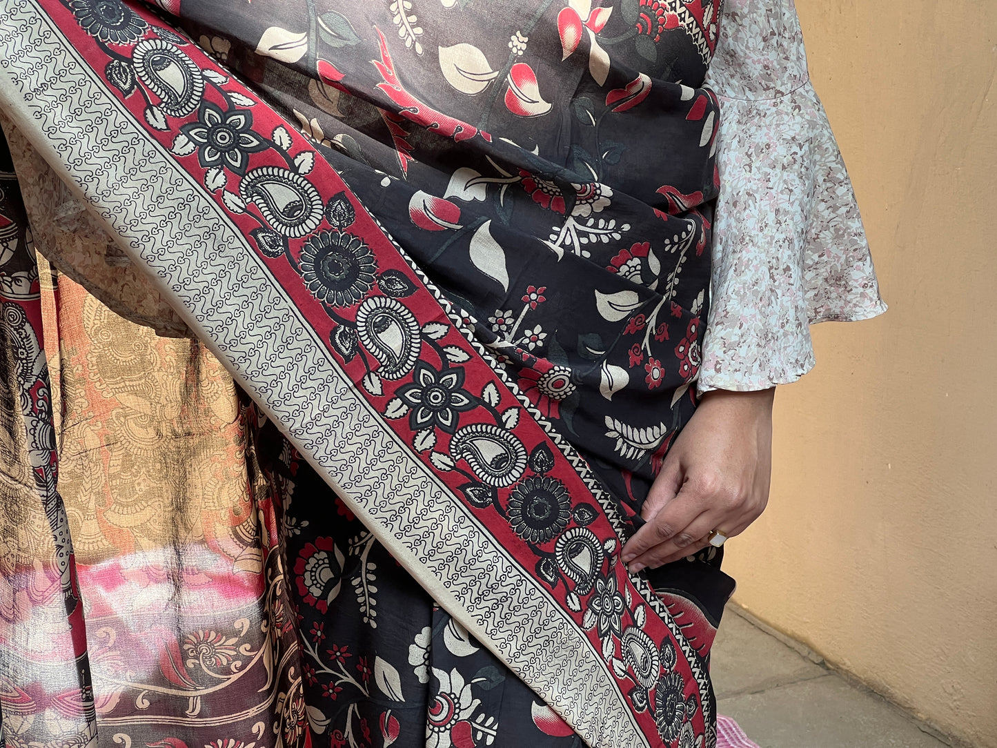 Black Kalamkari | Honnesha Handloom