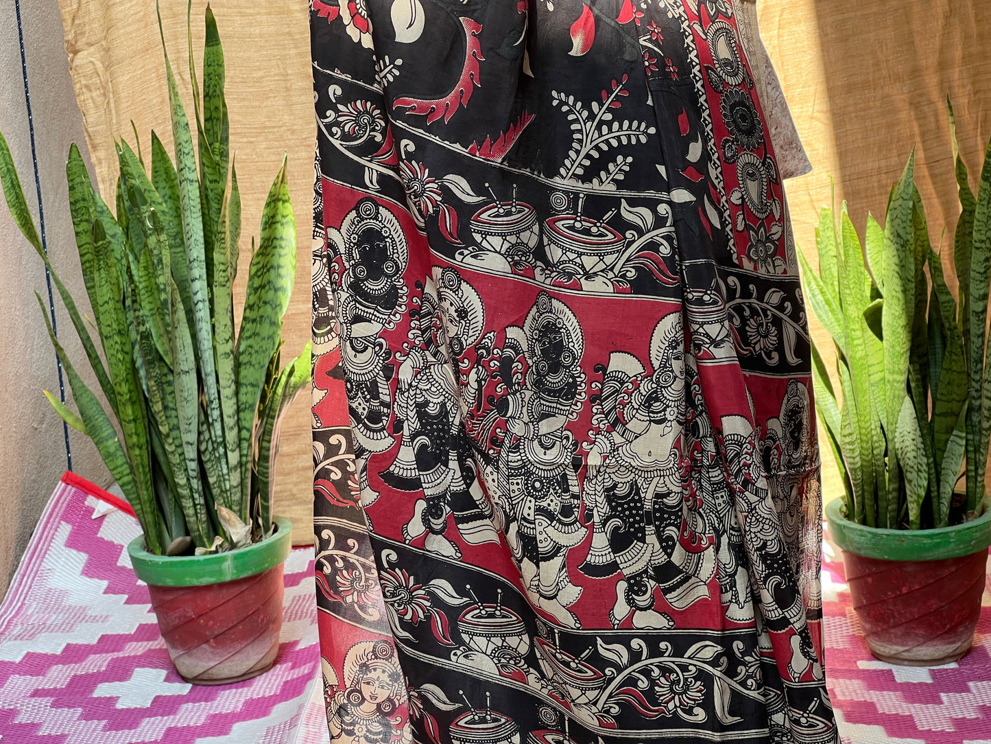 Black Kalamkari | Honnesha Handloom