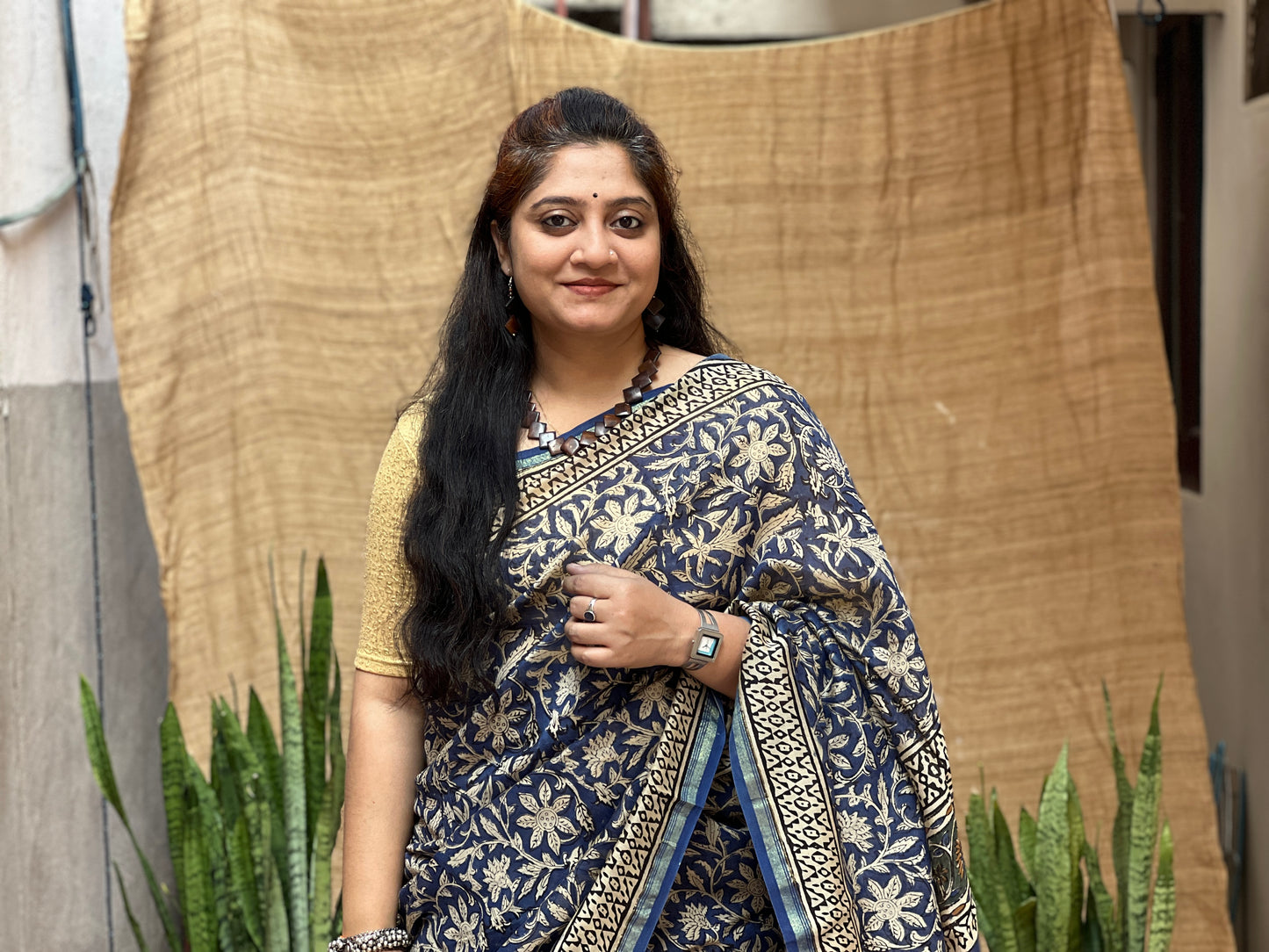 Bagru Print Blue | Honnesha Handloom