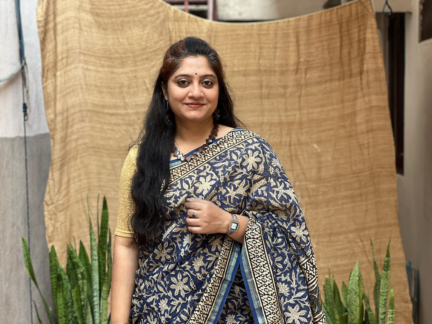 Bagru Print Blue | Honnesha Handloom