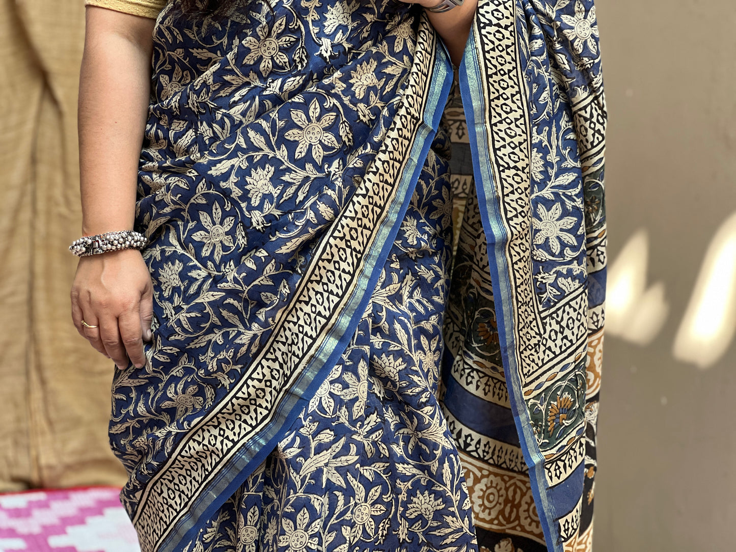 Bagru Print Blue | Honnesha Handloom