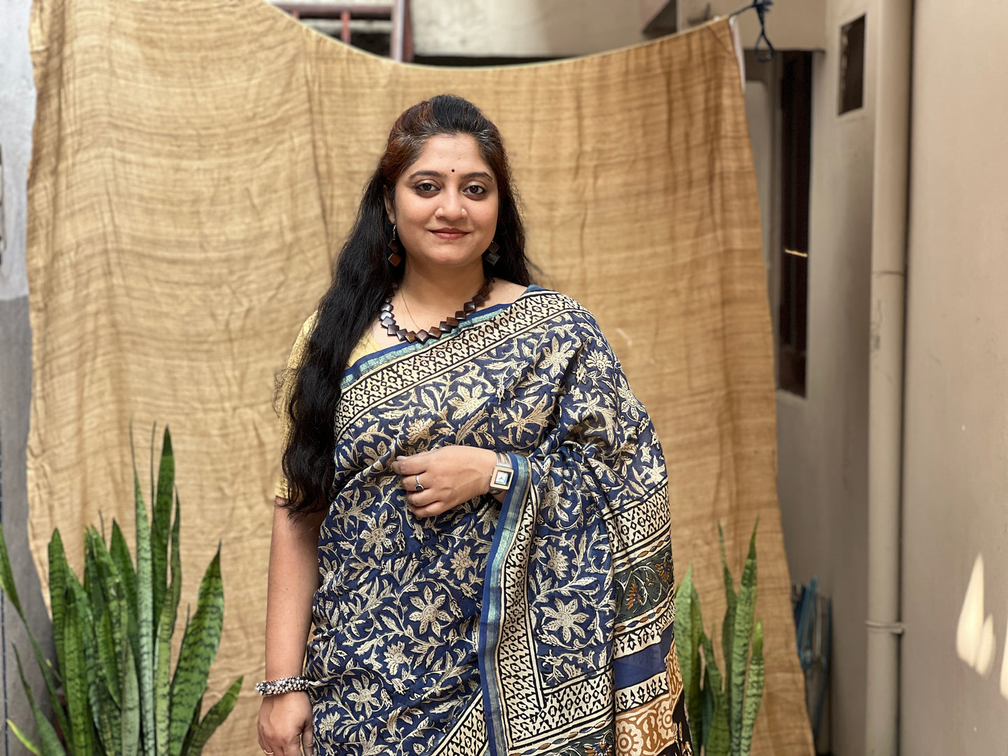 Bagru Print Blue | Honnesha Handloom