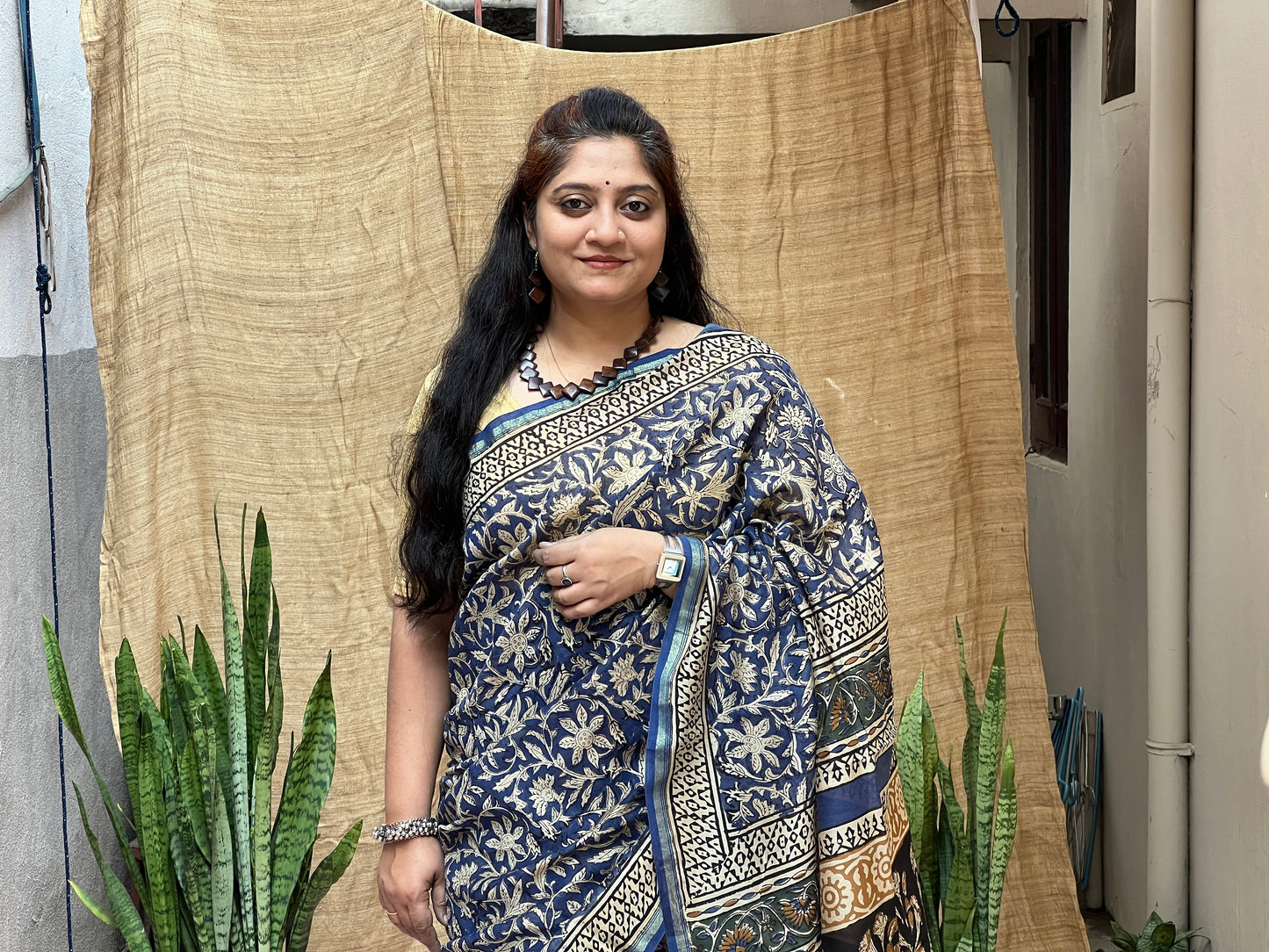 Bagru Print Blue | Honnesha Handloom
