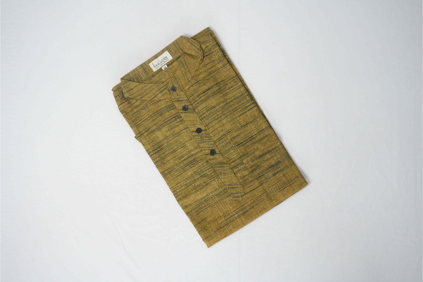 Khadi Half sleeve short kurta | Honnesha