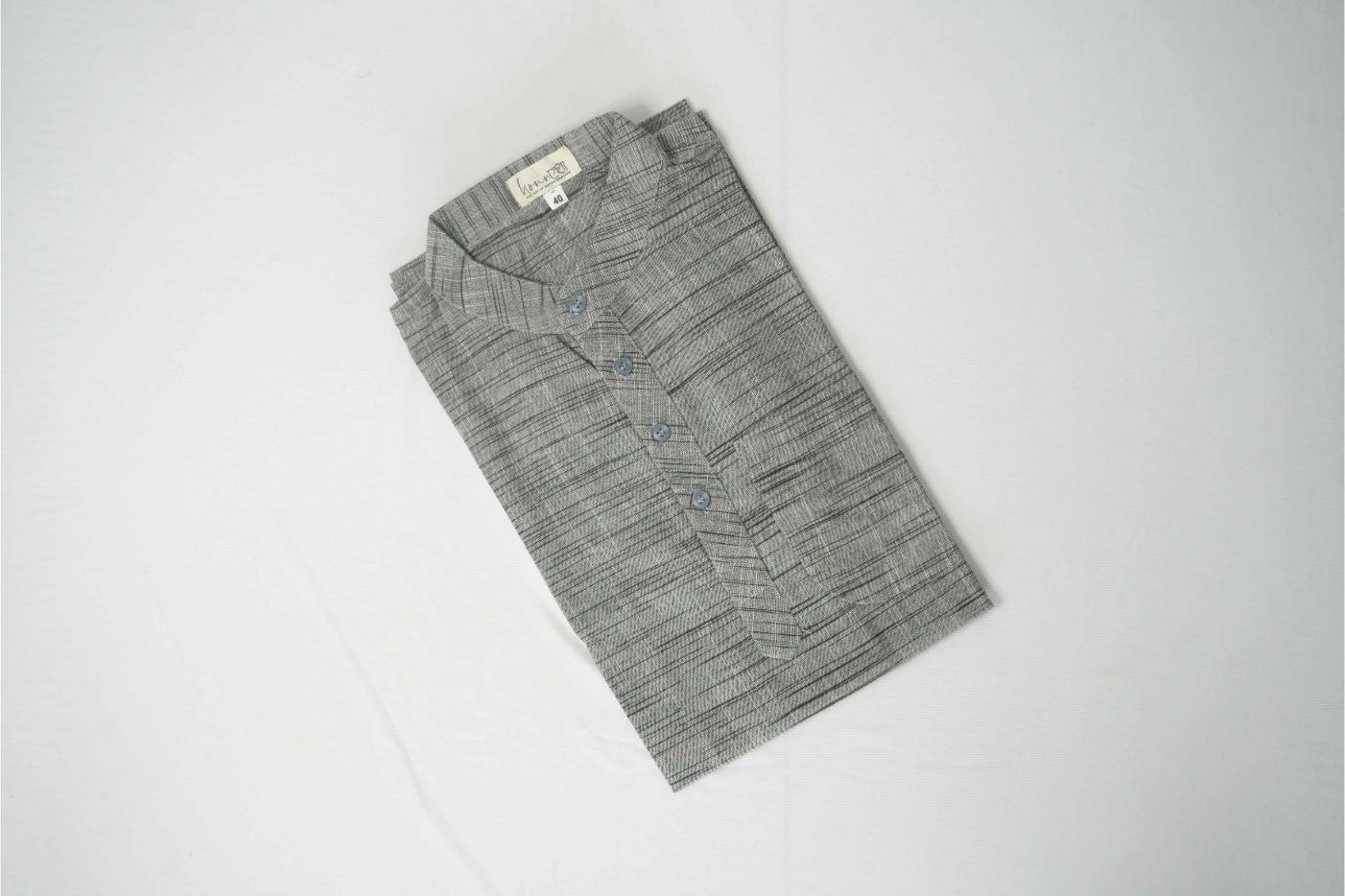 Khadi Half sleeve short kurta | Honnesha