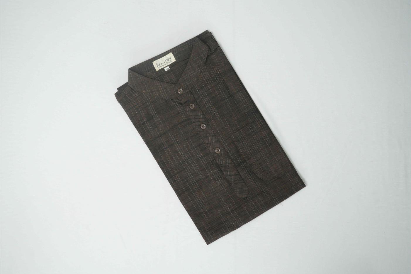 Khadi Half sleeve short kurta | Honnesha
