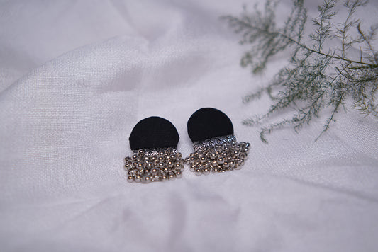 Black SemiCircle Top | Handcrafted Earrings