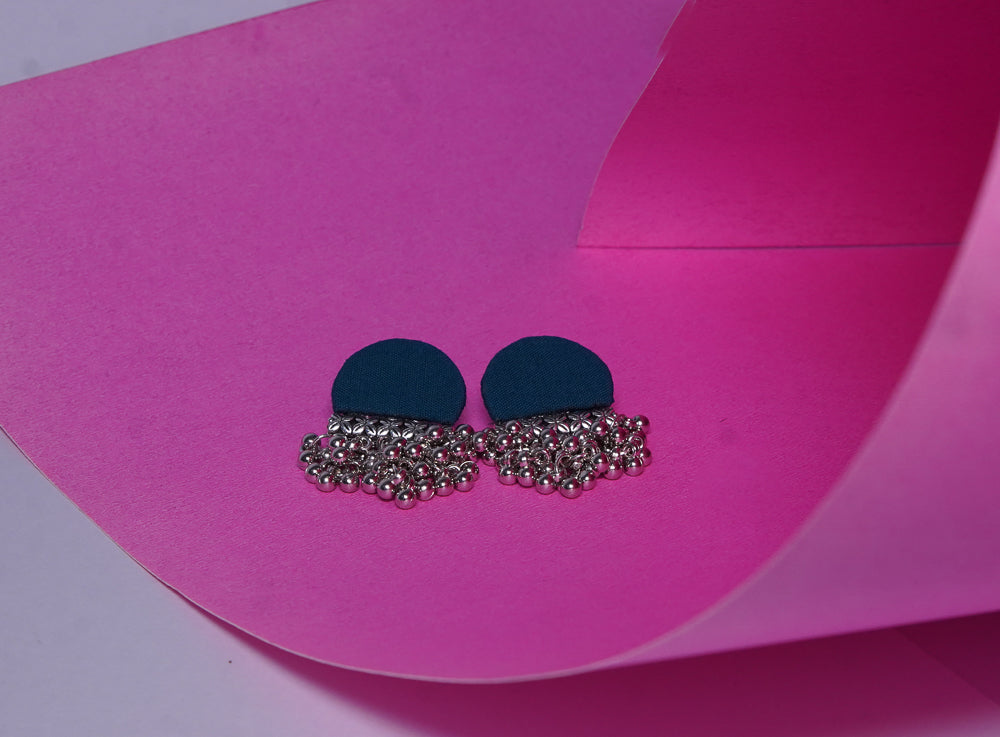 Black SemiCircle Top | Handcrafted Earrings