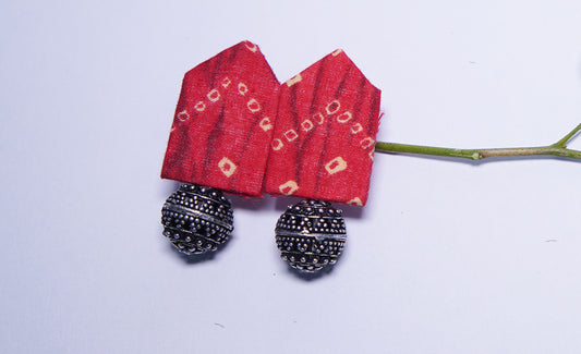 Boho Flair | Red | Handcrafted Earrings