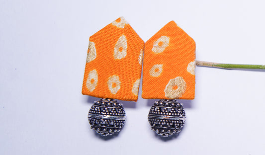 Boho Flair | Apricot Orange| Handcrafted Earrings