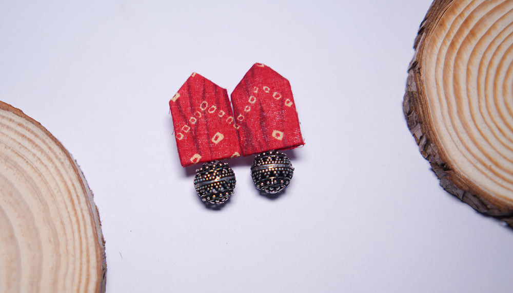 Boho Flair | Red | Handcrafted Earrings